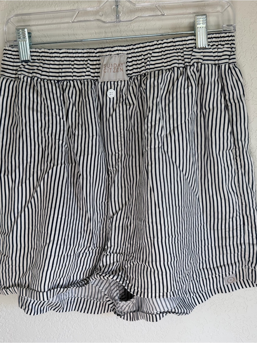 Women's Black & White Striped PJ Shorts